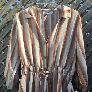 Floral and Stripped Long Sleeve Formal Bundle- Women's L & M(See Description)